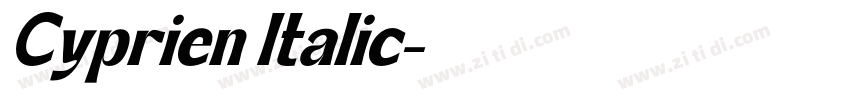 Cyprien Italic字体转换
